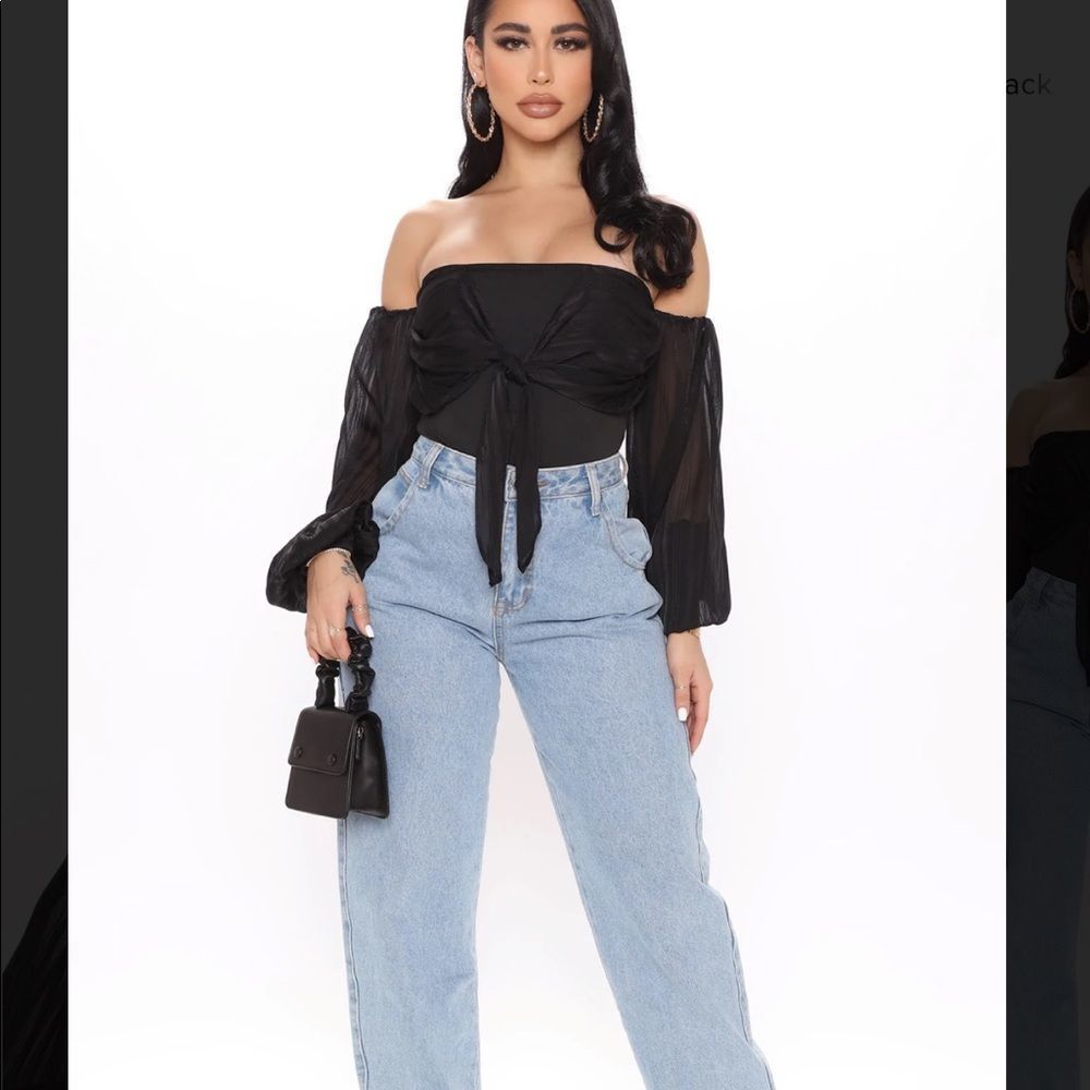 NWT Fashion Nova Dream State off the shoulder bodysuit size XL